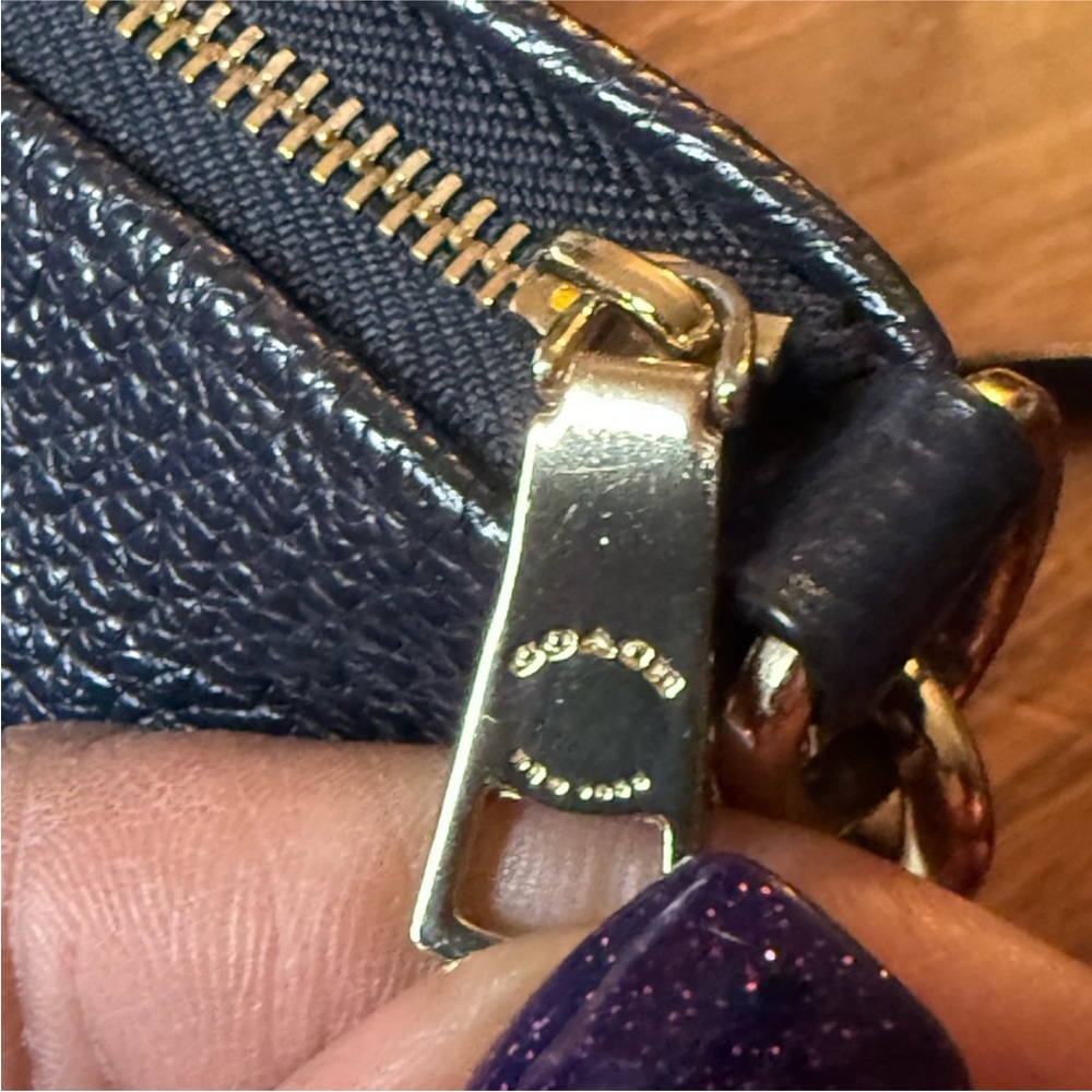Coach Kelsey Satchel Denim and Black Leather trim Tote Bag - Picture 5 of 13